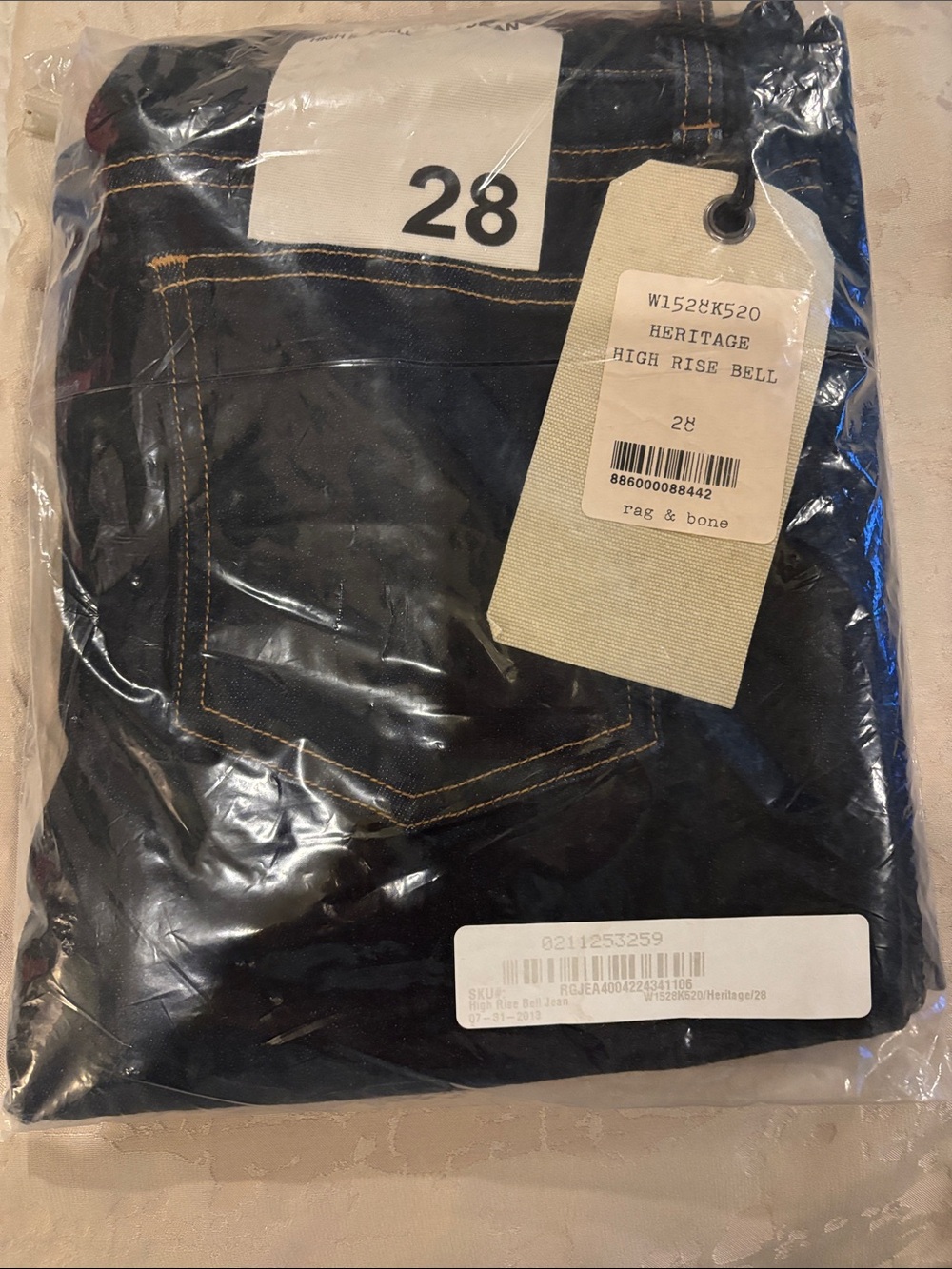 rag & bone High-Rise Bell Jeans - heritage